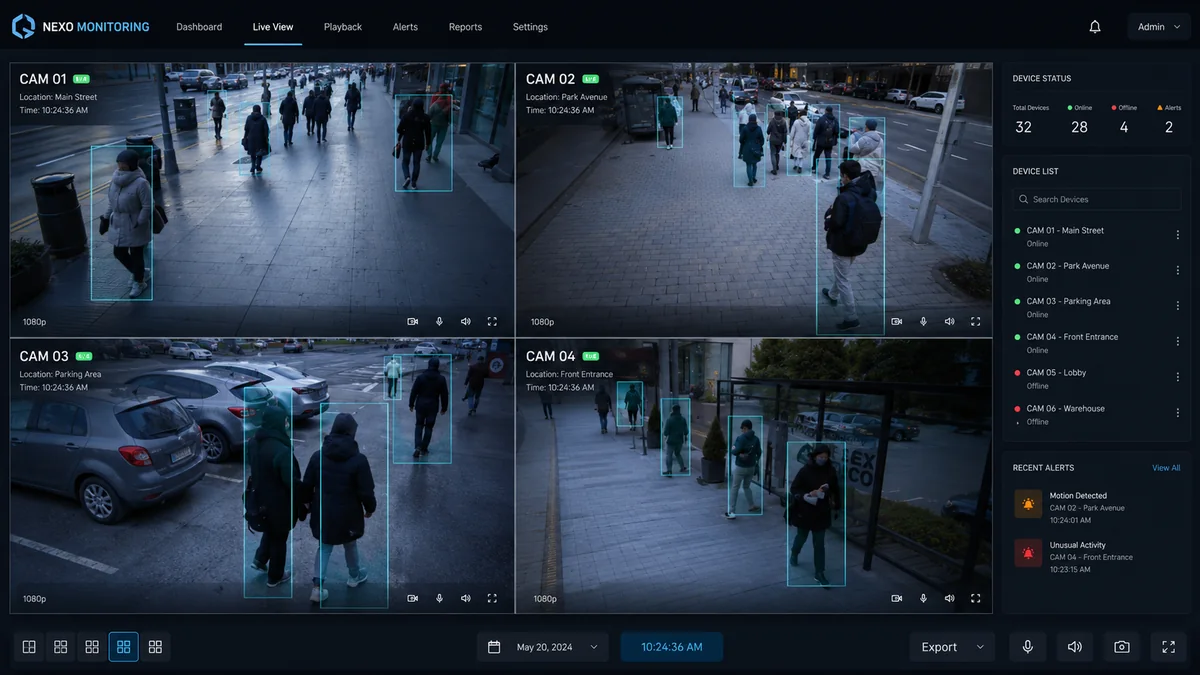Live video monitoring